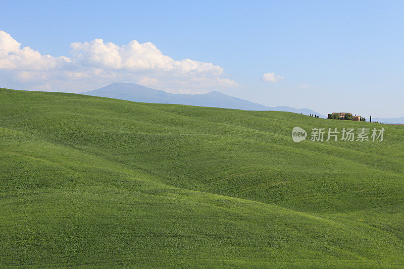 Val d'Orcia春田和农舍，意大利托斯卡纳